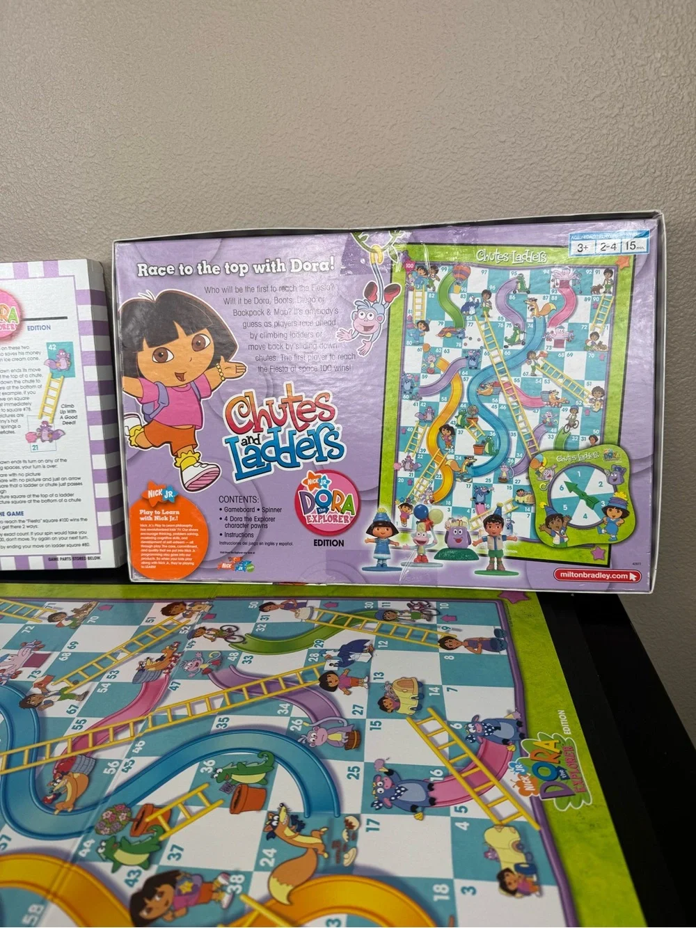 Vintage 2005 Hasbro Chutes and Ladders Dora the Explorer Edition COMPLETE